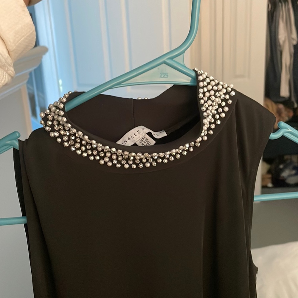 Pearl collared dress XS